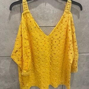 Trina Turk yellow lace blouse - never worn
